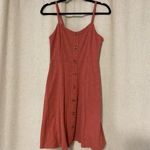 Old Navy Size Small Skater Dress Buttons Coral Pink